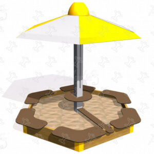 Caixa de Areia com Chapéu de Sol
