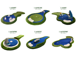 Mini Adventure Golf 1-6 Tema Marinho