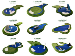 Mini Adventure Golf 1-9 Tema Marinho