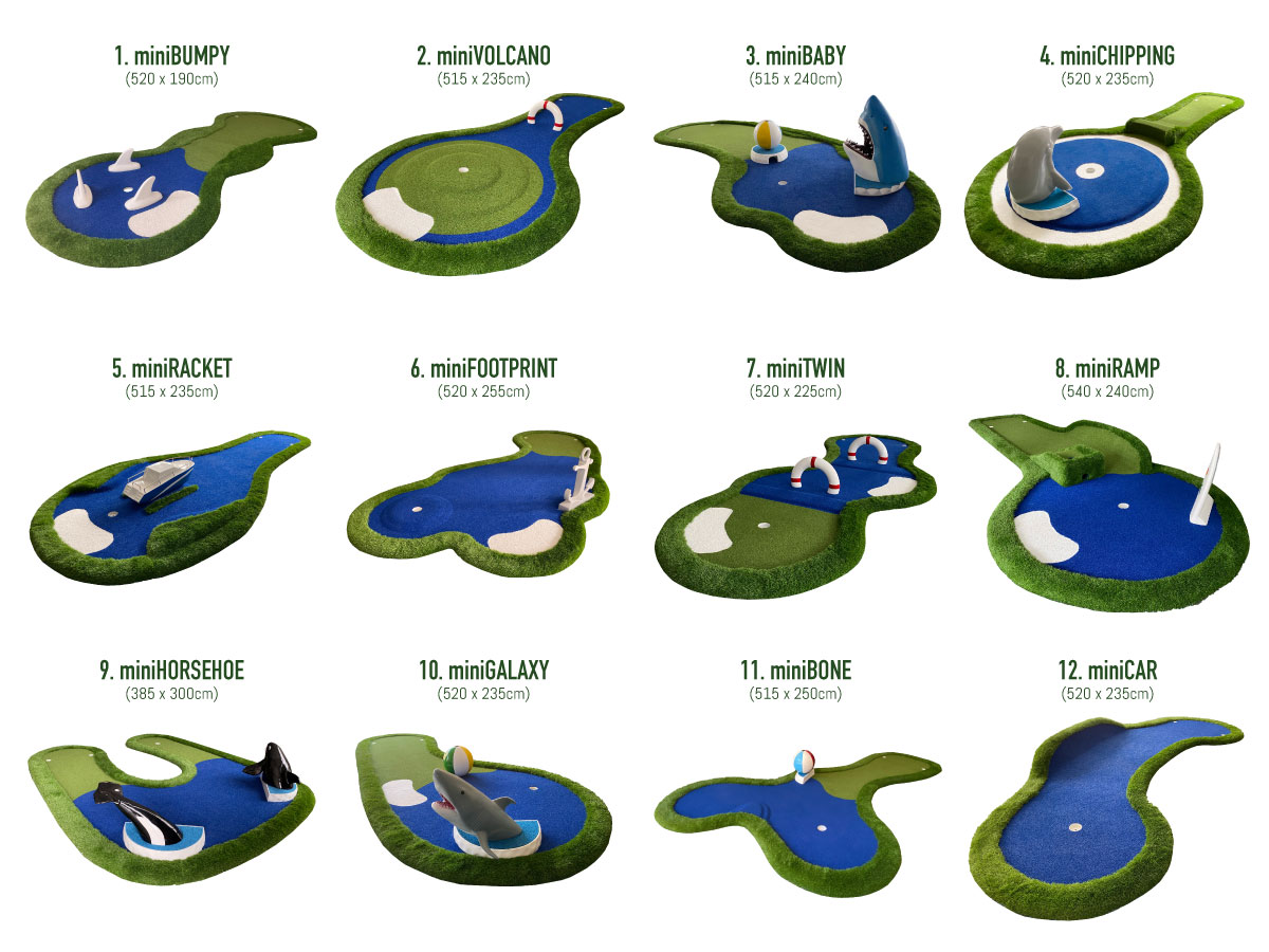 Mini Adventure Golf 1-12 Tema Marinho